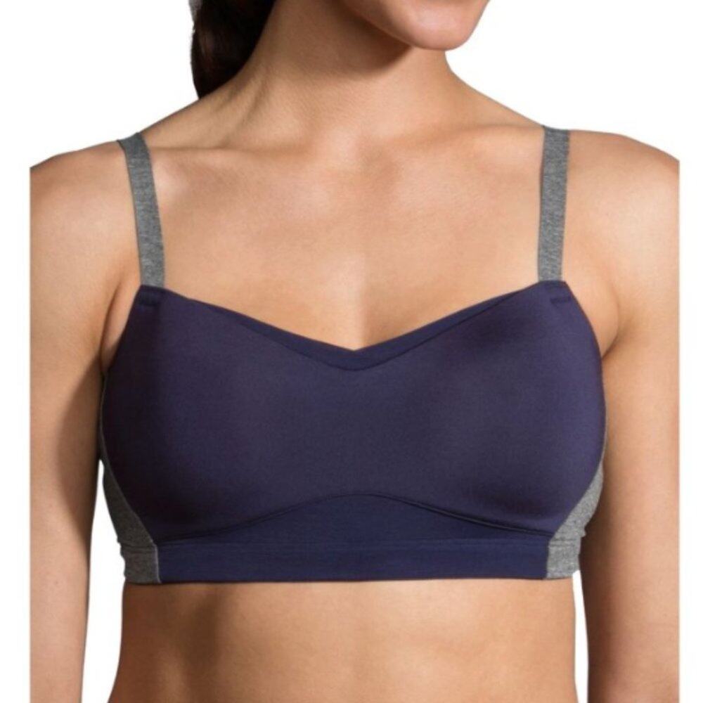 Brooks Moving Comfort Fineform Contour Cup Sports Bra Black Size 34C/D